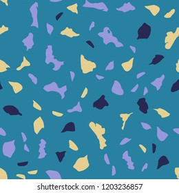 Abstract confetti background. Seamless terrazzo pattern.