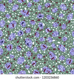 Abstract confetti background. Seamless terrazzo pattern.