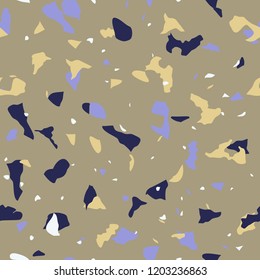 Abstract confetti background. Seamless terrazzo pattern.