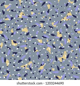 Abstract confetti background. Seamless terrazzo pattern.