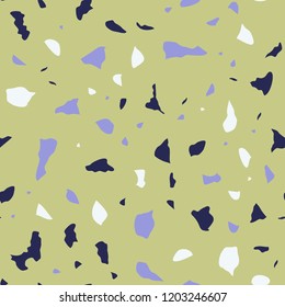 Abstract confetti background. Seamless terrazzo pattern.