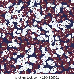 Abstract confetti background. Seamless terrazzo pattern.