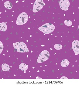 Abstract confetti background. Seamless terrazzo pattern.