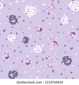 Abstract confetti background. Seamless terrazzo pattern.