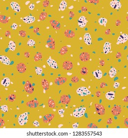 Abstract confetti background. Seamless terrazzo pattern.