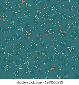 Abstract confetti background. Seamless terrazzo pattern.