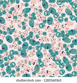 Abstract confetti background. Seamless terrazzo pattern.