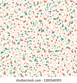 Abstract confetti background. Seamless terrazzo pattern.