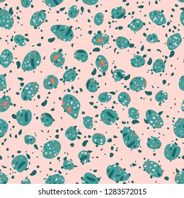 Abstract confetti background. Seamless terrazzo pattern.