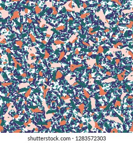 Abstract confetti background. Seamless terrazzo pattern.
