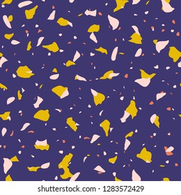 Abstract confetti background. Seamless terrazzo pattern.