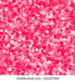 Abstract Confetti Hearts Seamless Background. Vector