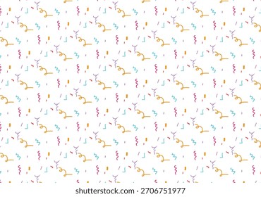Patrón Abstractas del confeti: Diseño divertido del fondo del partido