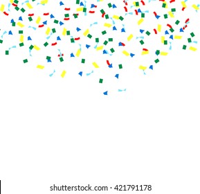 Abstract confetti pieces. Vector background