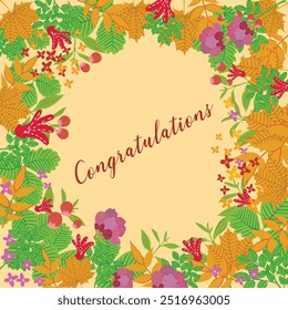 Abstract Congratulations Card Template Design