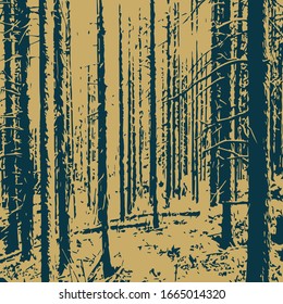 An abstract coniferous forest background image.