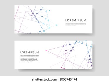 Abstract connect background with connected lines and dots. Modern vector templates brochure