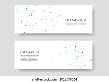 Abstract connect background with connected lines and dots. Modern vector templates brochure.