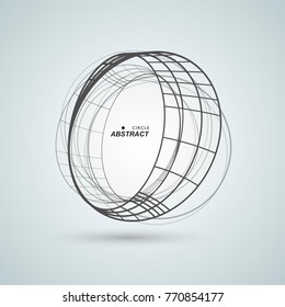 Abstract connect circle design background. Creative abstract shapes.