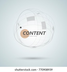 Abstract connect circle design background. Creative abstract shapes.