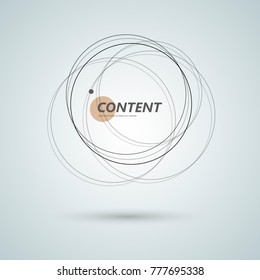 Abstract connect circle design background. Creative abstract shapes.