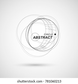Abstract connect circle design background. Creative abstract shapes.