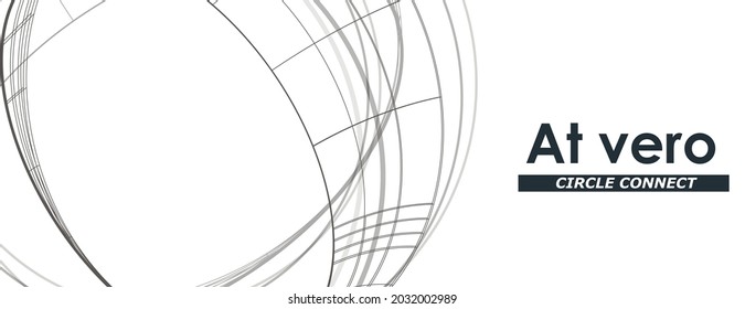 Abstract connect circles. Connection symbol atom template. Vector illustration modern layout template design