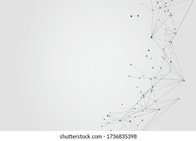 Abstract connect dots, Polygonal background. Technology hi tech connecting digital data design concept, vector illustration