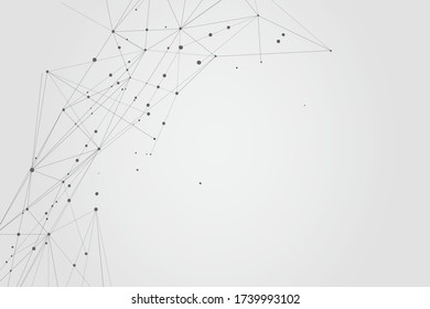 Abstract connect dots, Polygonal background. Technology hi tech connecting digital data design concept, vector illustration