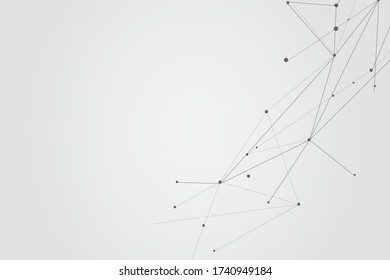 Abstract connect dots, Polygonal background. Technology hi tech connecting digital data design concept, vector illustration