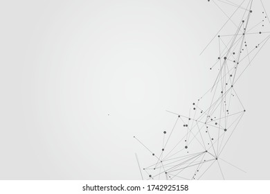 Abstract connect dots, Polygonal background. Technology hi tech connecting digital data design concept, vector illustration