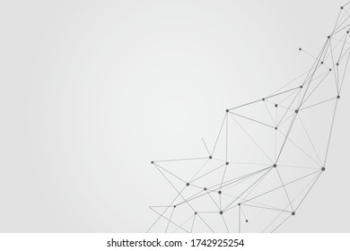 Abstract connect dots, Polygonal background. Technology hi tech connecting digital data design concept, vector illustration