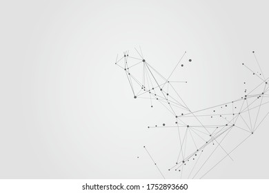 Abstract connect dots, Polygonal background. Technology hi tech connecting digital data design concept, vector illustration