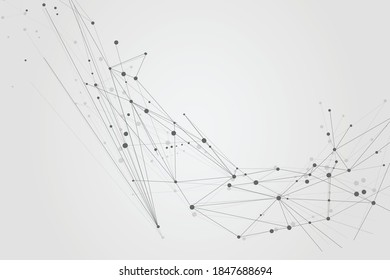 Abstract connect dots, Polygonal background. Technology hi tech connecting digital data design concept, vector illustration