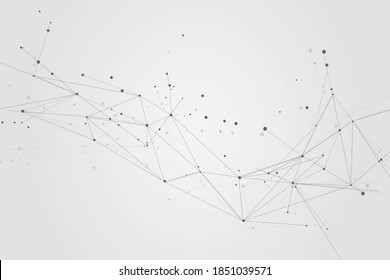 Abstract connect dots, Polygonal background. Technology hi tech connecting digital data design concept, vector illustration