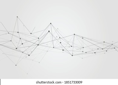 Abstract connect dots, Polygonal background. Technology hi tech connecting digital data design concept, vector illustration