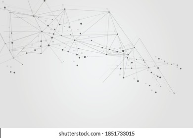 Abstract connect dots, Polygonal background. Technology hi tech connecting digital data design concept, vector illustration