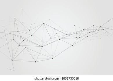 Abstract connect dots, Polygonal background. Technology hi tech connecting digital data design concept, vector illustration