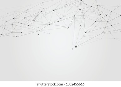 Abstract connect dots, Polygonal background. Technology hi tech connecting digital data design concept, vector illustration