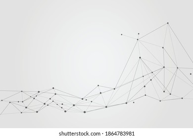 Abstract connect dots, Polygonal background. Technology hi tech connecting digital data design concept, vector illustration