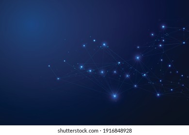 Abstract connect dots, Polygonal background. Technology hi tech connecting digital data design concept, vector illustration