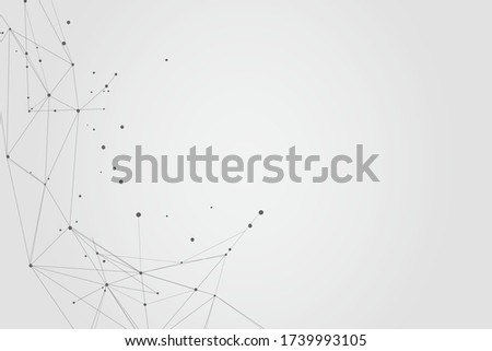 Abstract connect dots, Polygonal background. Technology hi tech connecting digital data design concept, vector illustration