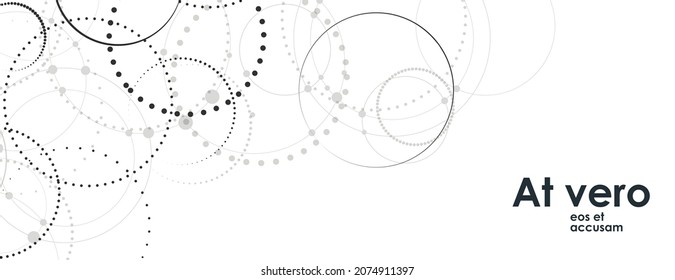 Resumen conecta el círculo de puntos para el diseño de la decoración. Ilustración vectorial. Patrón vectorial. Fondo geométrico abstracto. Antecedentes tecnológicos. Tecnología de Internet