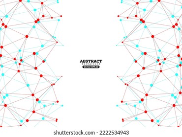 Abstract Connect Line With Dots Inovation Science Medical Nerv Pattern Theme Background Advertisement Brochure Template Banner Website Cover Package Design Product Presentation Vector Eps.