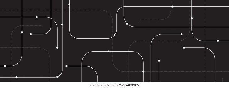 Abstract connect lines and dots circuit, simple technology graphic background, vector design network technology and connection concept.