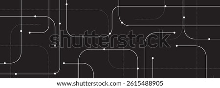 Abstract connect lines and dots circuit, simple technology graphic background, vector design network technology and connection concept.