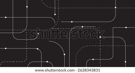 Abstract connect lines and dots circuit, simple technology graphic background, vector design network technology and connection concept.