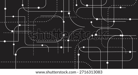 Abstract connect lines and dots circuit, simple technology graphic background, vector design network technology and connection concept.