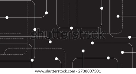 Abstract connect lines and dots circuit, simple technology graphic background, vector design network technology and connection concept.	