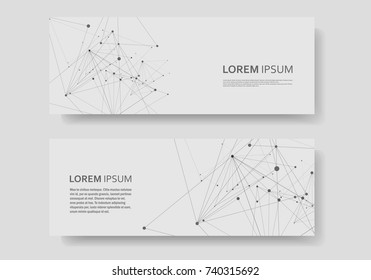 Abstract connect lines and dots. Vector banner design.